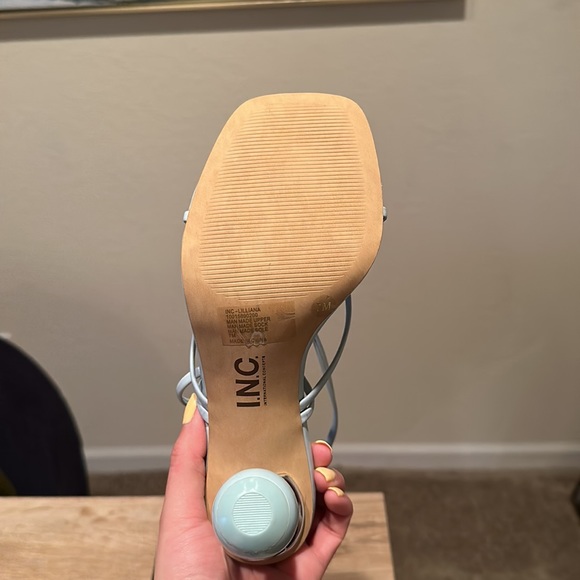 I.N.C. Round heel strap sandals in baby blue - Picture 7 of 10